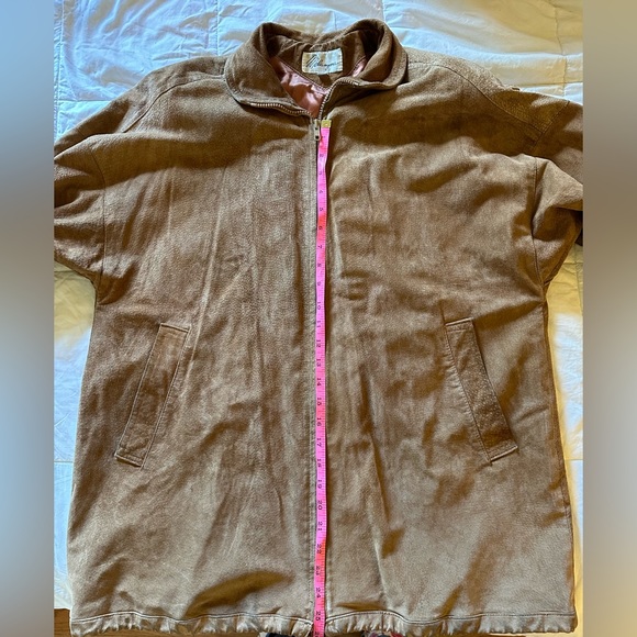 Vintage 80s Melanzona Suede Jacket - Size M - Tan/Brown -  Pockets - Lined - Picture 16 of 16